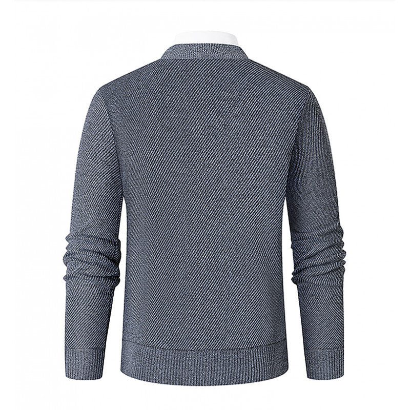 Hommes Cardigan avec doublure en polaire