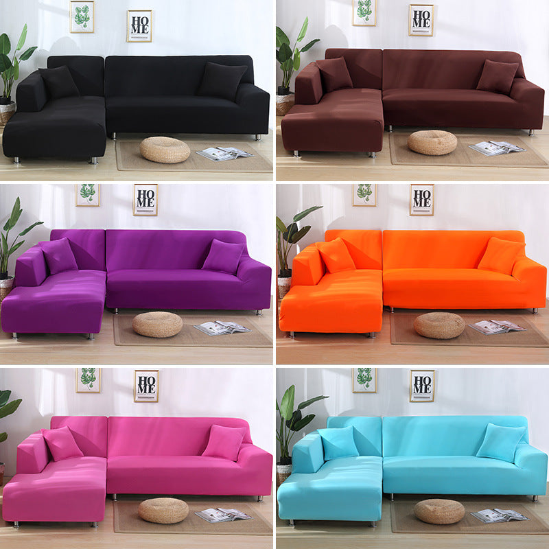 Couverture de canapé stretch encastrée universelle en L