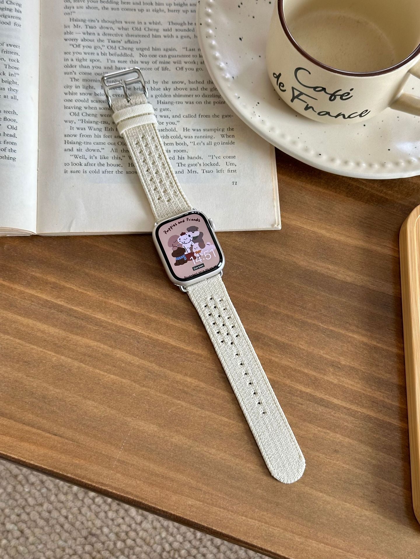 Bracelet de montre tissé en nylon tricoté