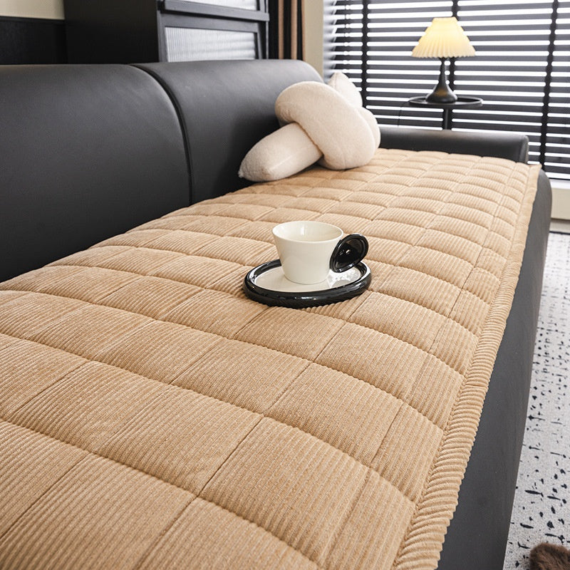 FallWinter Corduroy Coussin fixe monopiéce sans glissement avec revêtement pile