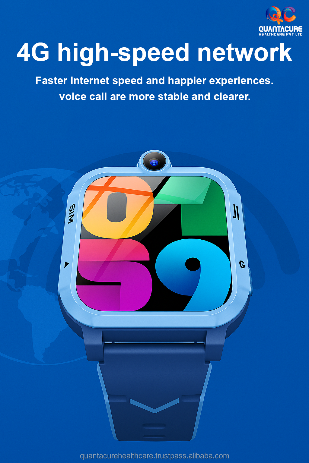 4G Kids Smart Watch avec GPS Tracker Vidéo Call Touch écran caméra étanche