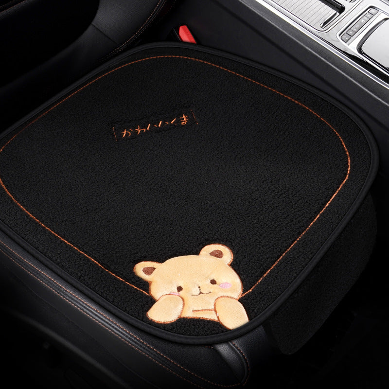 Winter Plush Car Cushion Three-piece Set