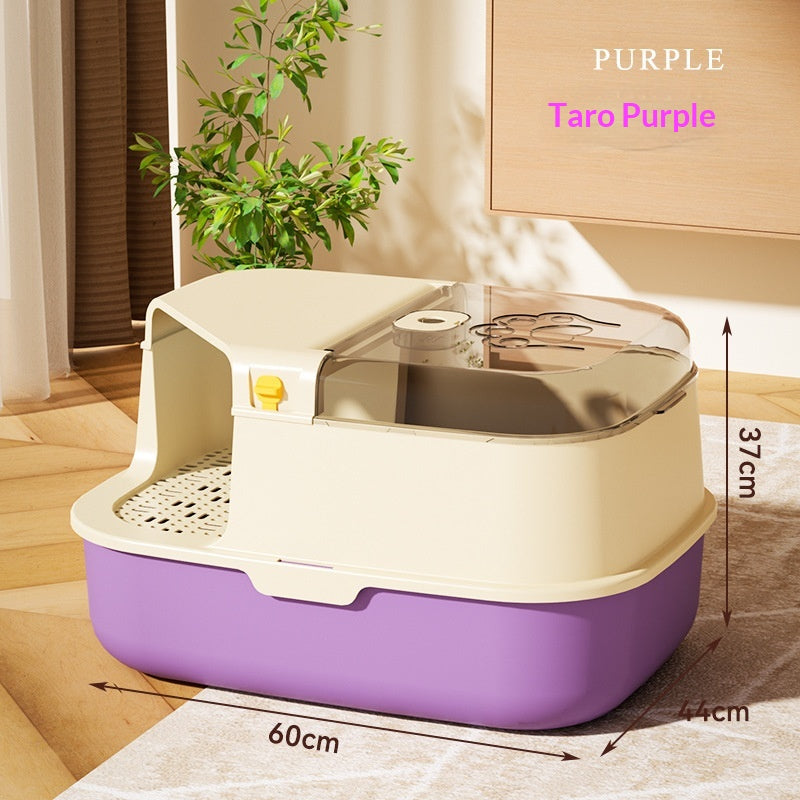 Boîte à litière pour chat à ressorts