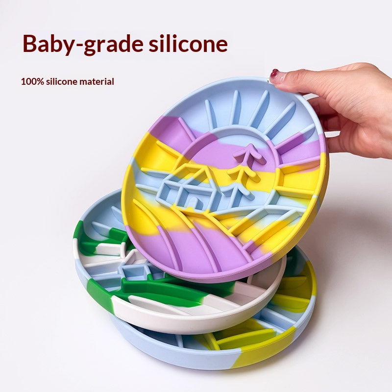 Silicone chien chien à alimentation lente bol plaque de collage