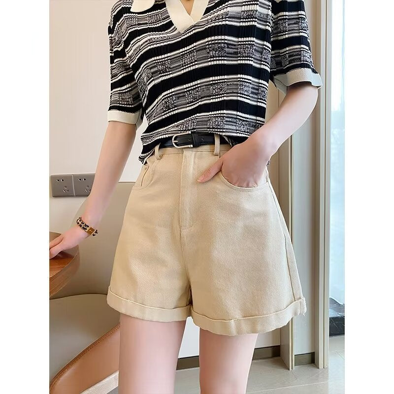 Hong Kong Style Denim Shorts Été des femmes
