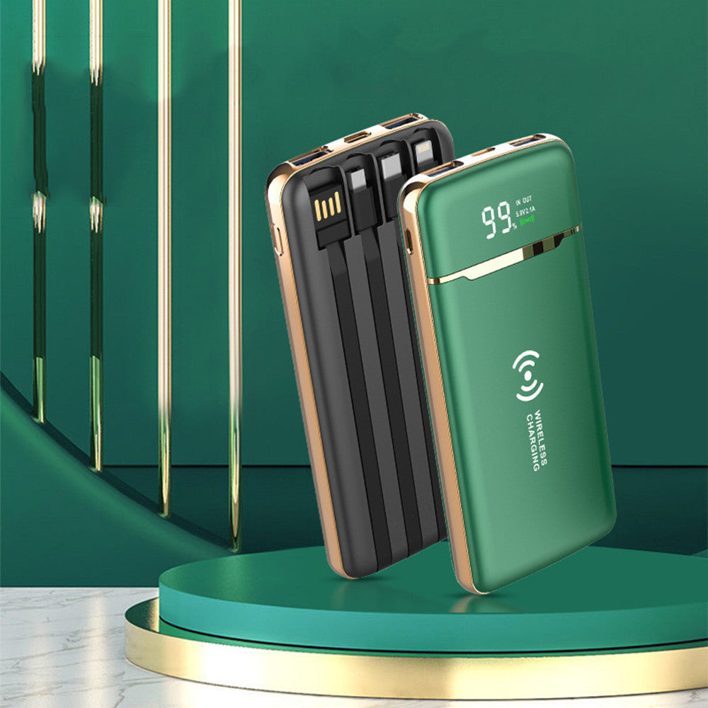 Batterie à haute capacité rechargeable à quatre fils, plaquée or
