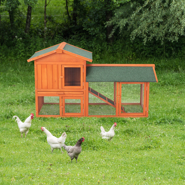 61pouces de poulet en bois Hen House Rabbit Wood Hutch Volaille Cage Habitat