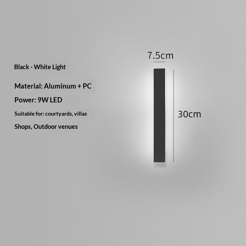 Lampe murale à bande LED étanche à l'extérieur simple