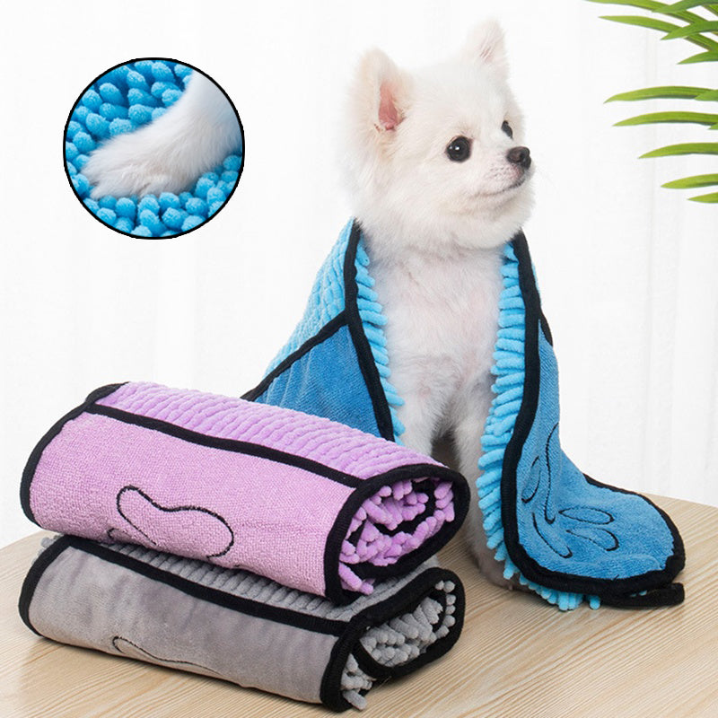 Chiens Chats Serviettes Chien Super Absorbant Peigne de bain Microfibre Serviettes de bain Bain de chat à séchage rapide