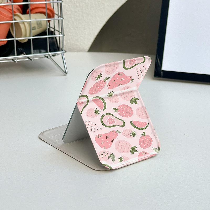 Miroir compact d'impression de fruits mignons