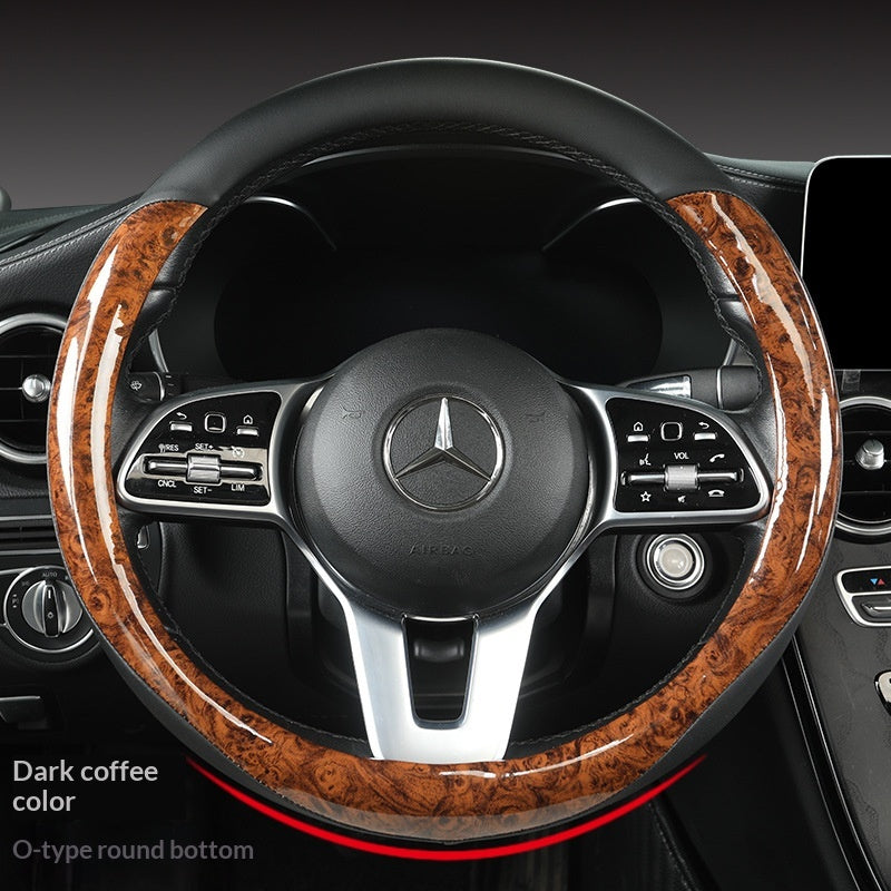 Crystal wood steering wheel trim