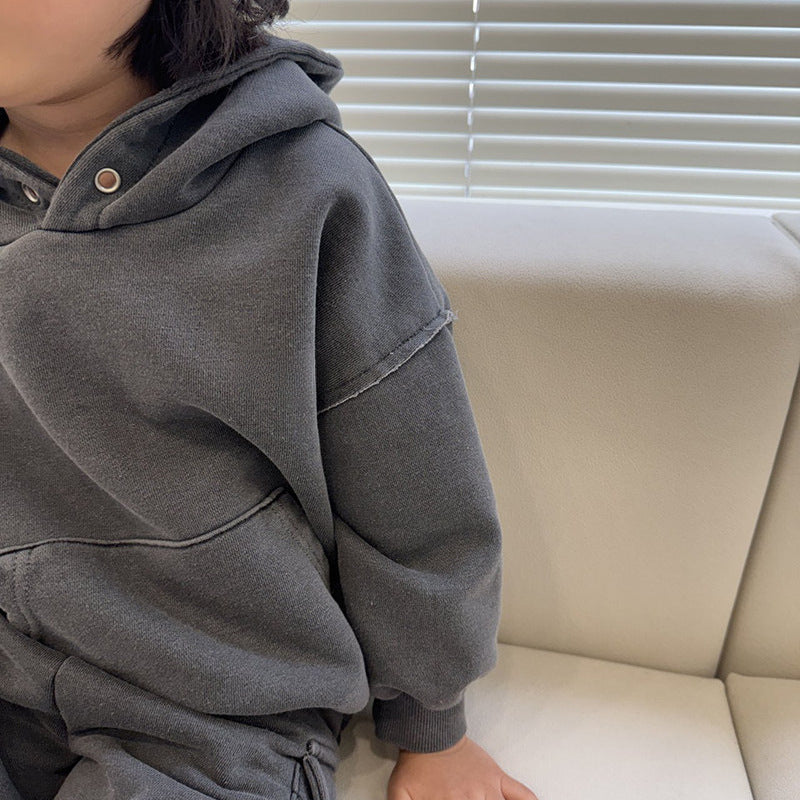 Garçons Hoodie pour enfants polyvalents à manches longues
