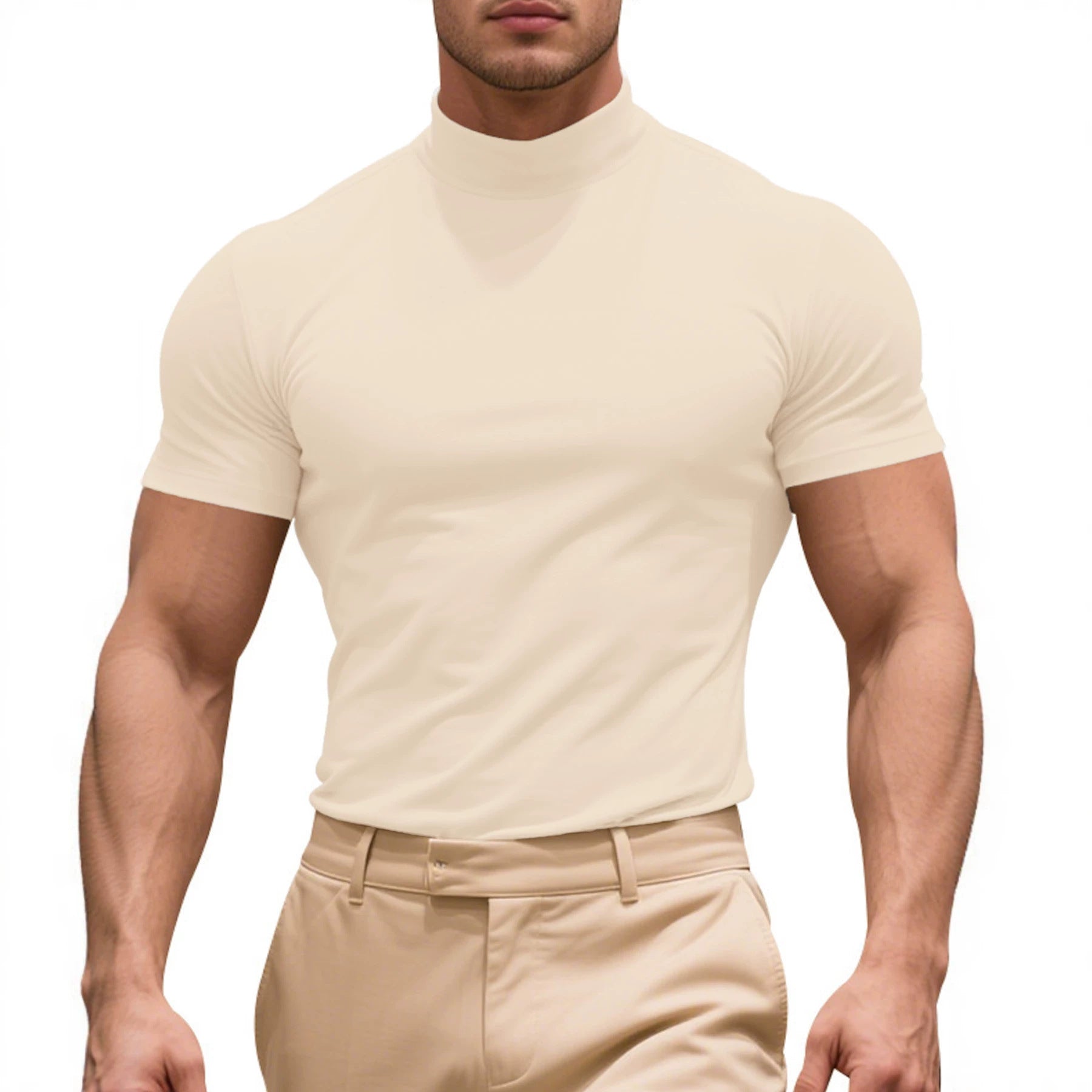T-Shirt à manches courtes pour hommes à col court