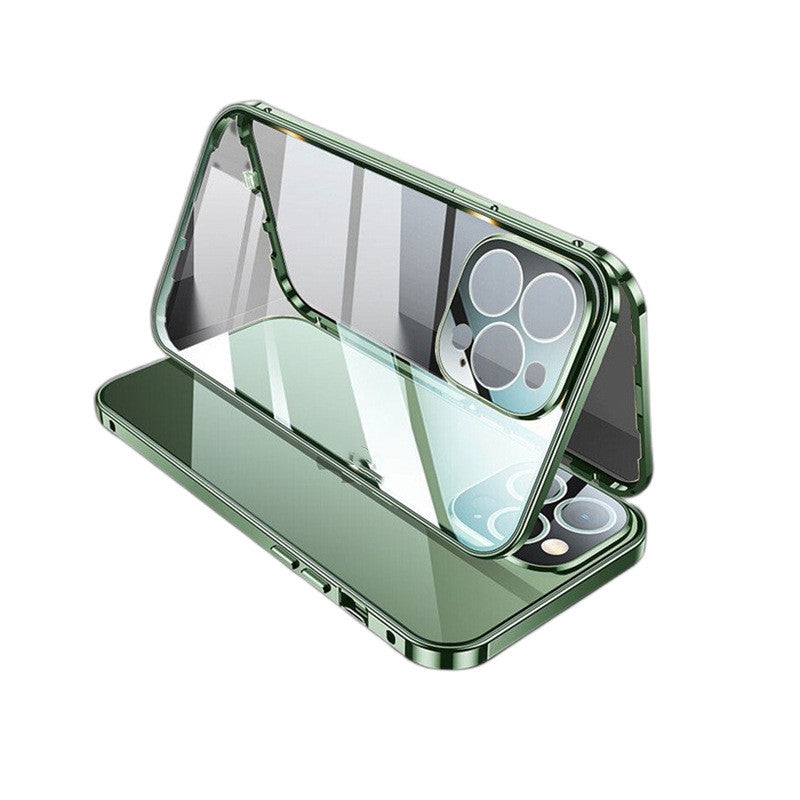 Boîtier de téléphone Magnétique King Double boucle Lunettes de verre double face