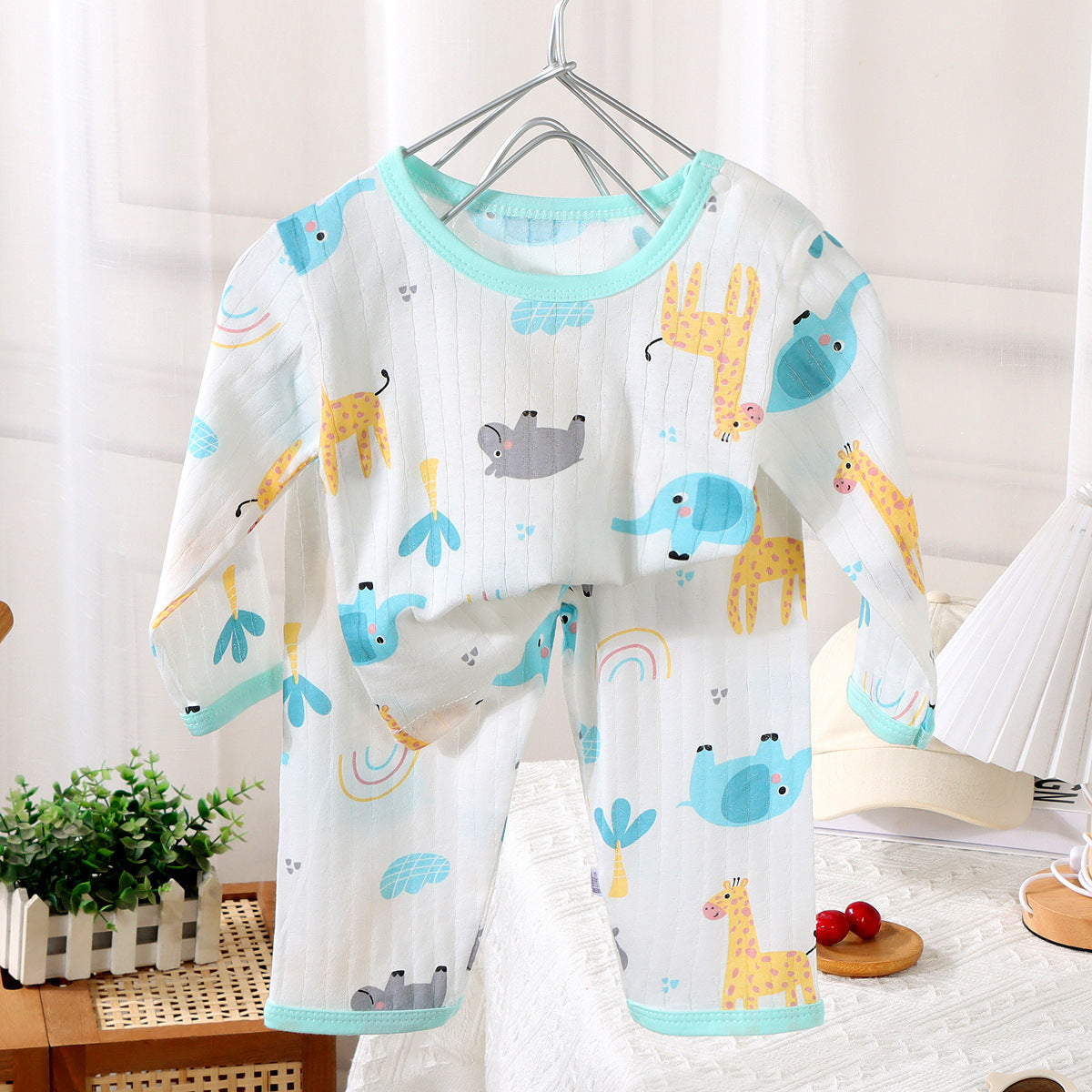 Summer Baby Cotton Maison Porter Pajama pour enfants