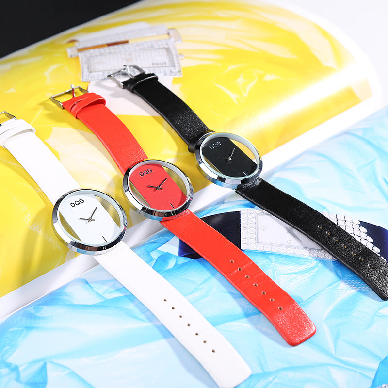 Montre de couple transparent Cutout Personnalité