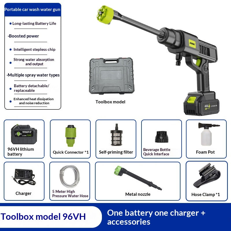 Lave-auto rechargeable portatif à batterie à haute pression