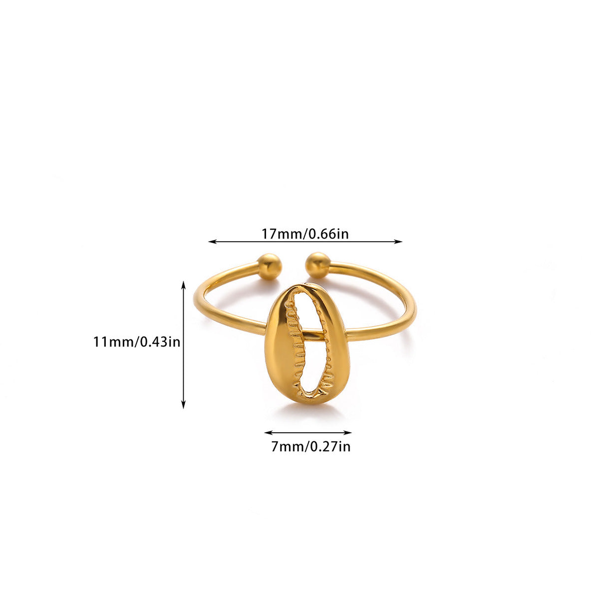 Mini anneau réglable en acier inoxydable