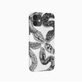 Cas de téléphone d'illustration Python rétro Niche noir et blanc