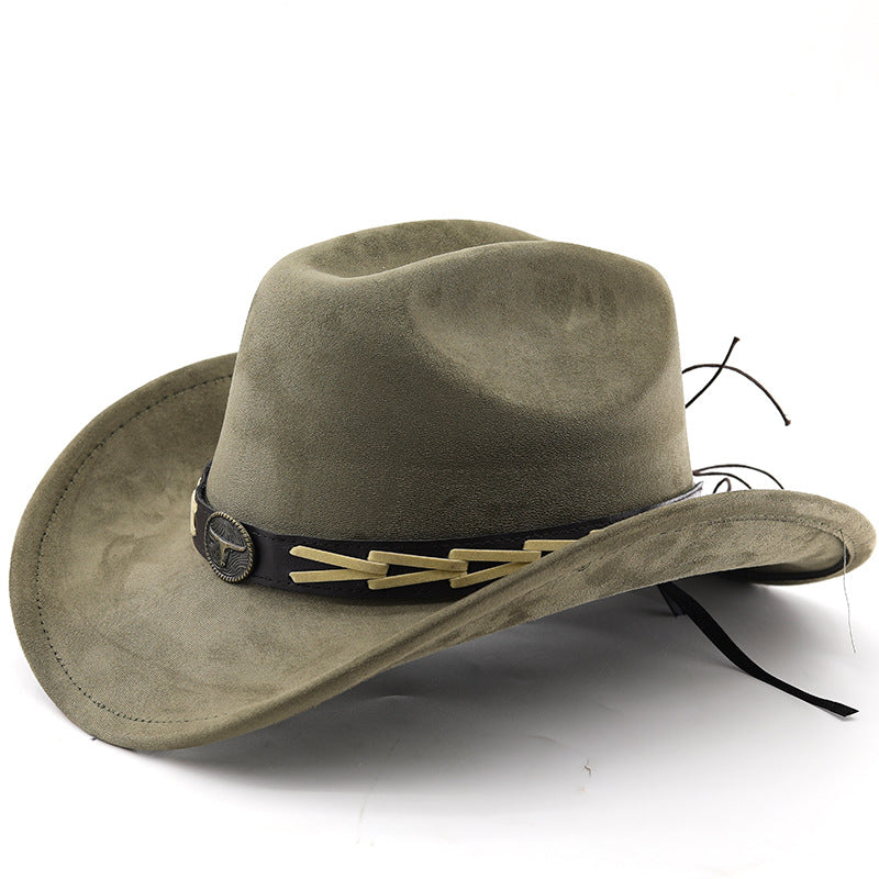 Western Cowboy Hat decorated with Cow Belt
