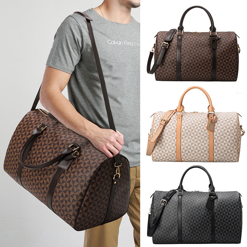 Grand-Capacité Affaires Voyage Sac Duffel Imprimé Sac Boston Handheld Crossbody Bag