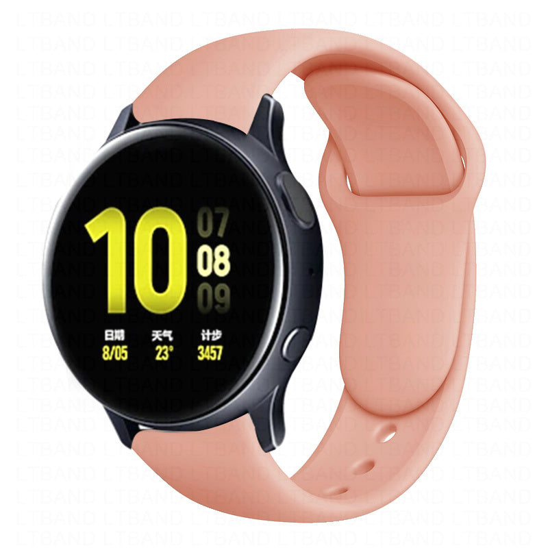 Convient pour Galaxy Active 2 boucle vers l'envers bracelet en silicone 20 22mm Sports intérieur boucle Str