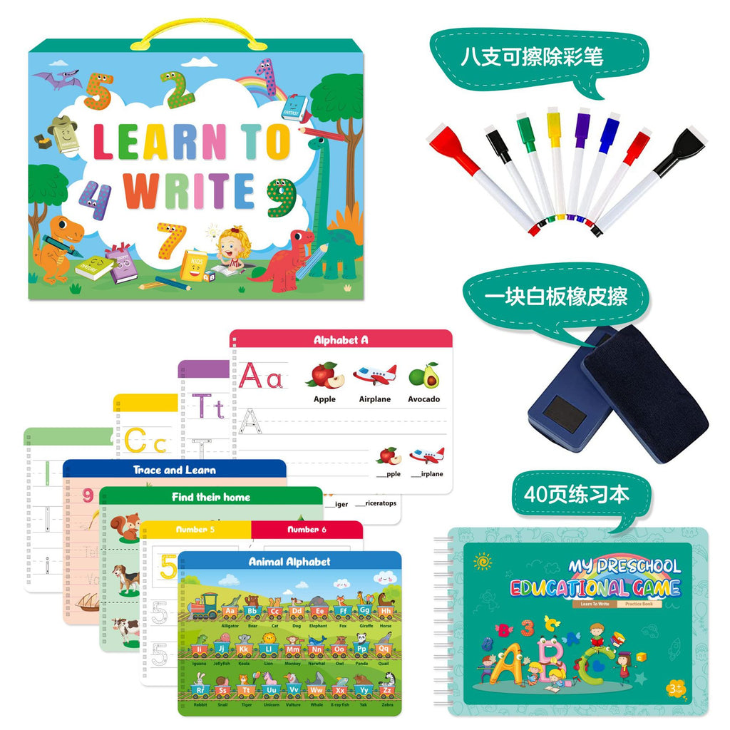 Livre de pratique d'écriture Montessori Jouets d'éducation précoce Livre d'exercice