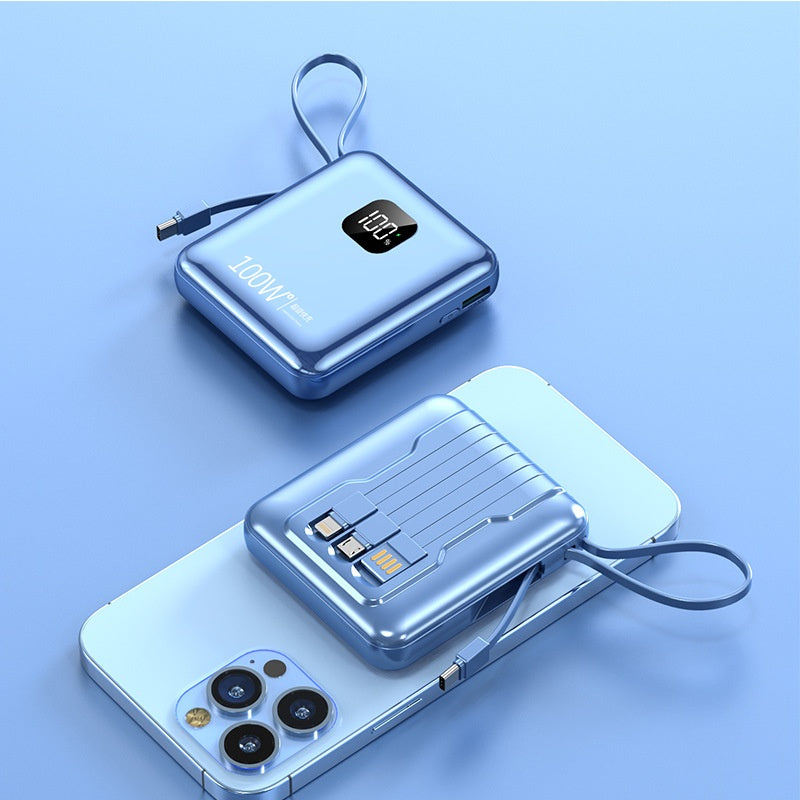 Mini-portable avec câble 20000 MA Power Bank PD225W Alimentation mobile