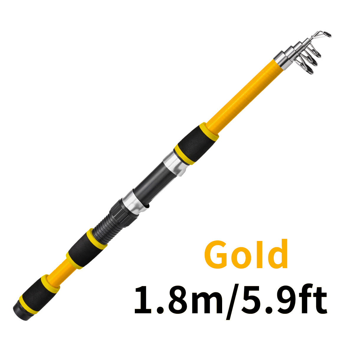 Tige télescopique de lure pour enfants Section courte en verre Acier Pack dur Snakehead Rod Lancer 18