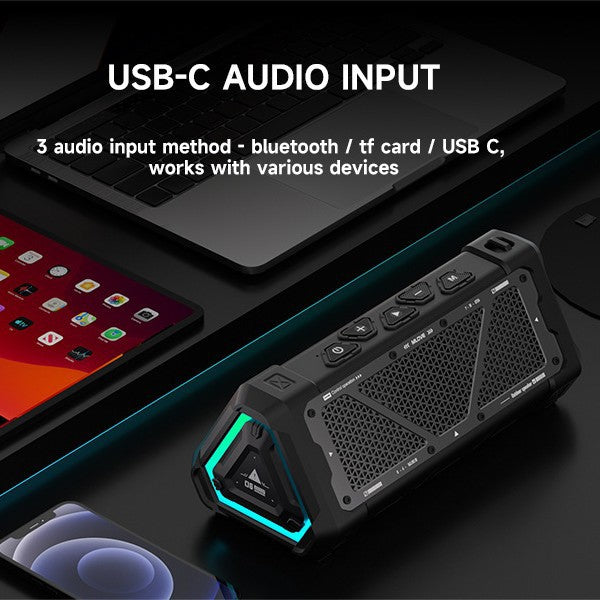 Haut-parleur Bluetooth extérieur sans fil portable haute puissance