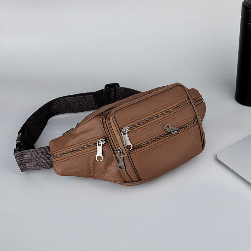 En cuir véritable en cuir Sports Waist Pack pour hommes