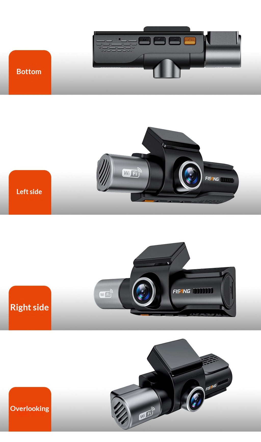 Trois versions de 4K haute définition voiture Dashcam