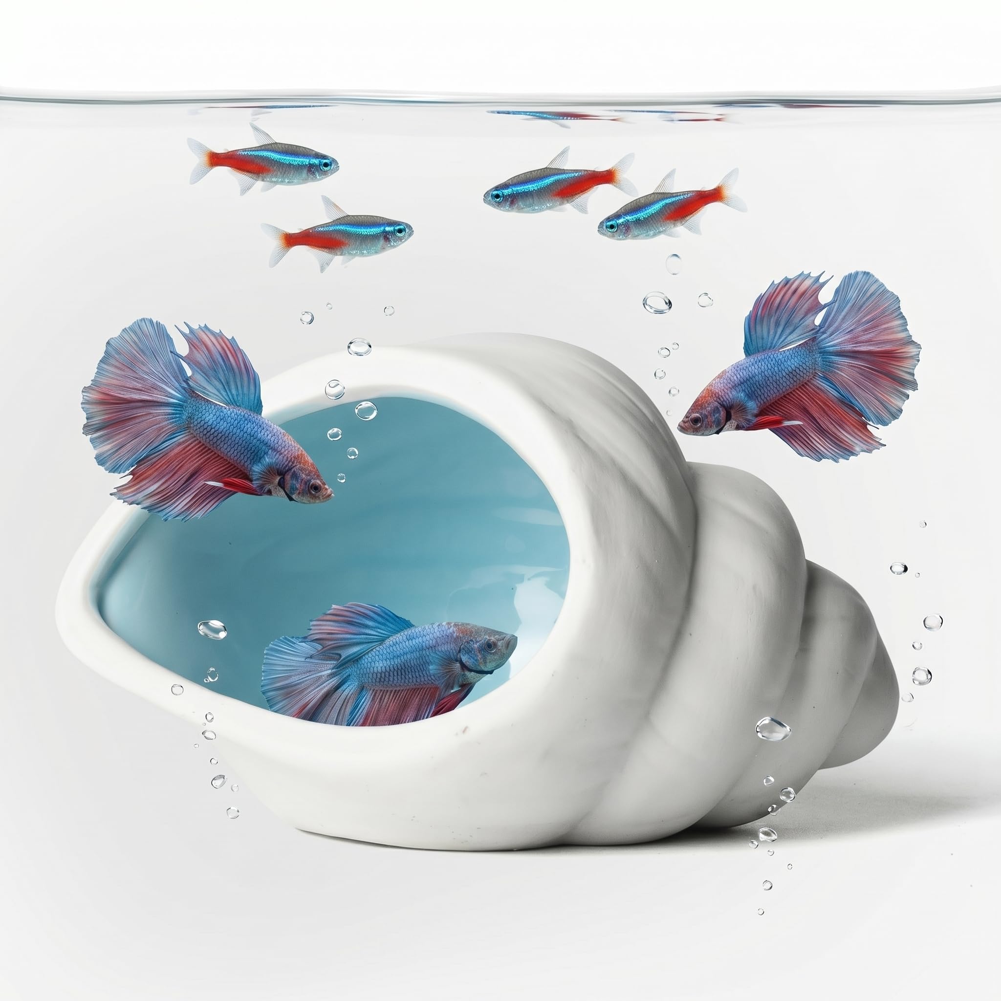 Cave d'aquarium en céramique pour Betta Fish Tank Decor