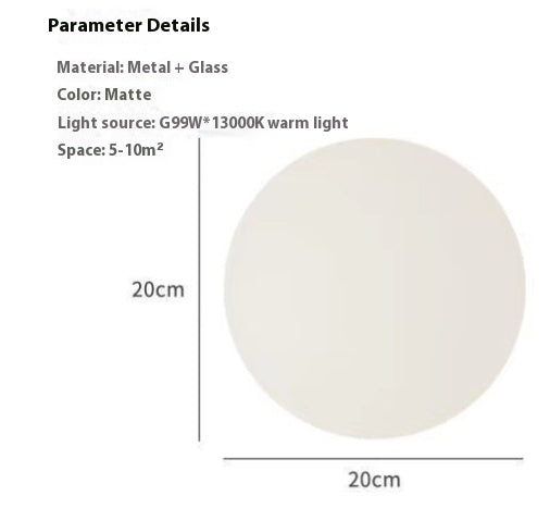 Ball Minimalist Designer Modèle Lampe murale en verre