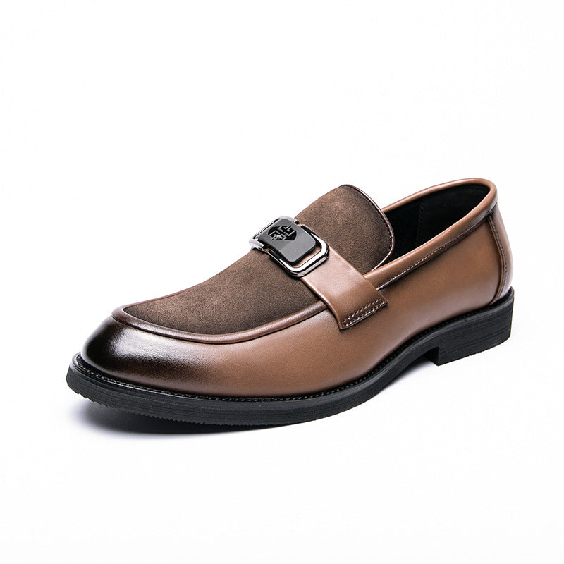 Chaussures en cuir pour hommes Plus-Taille