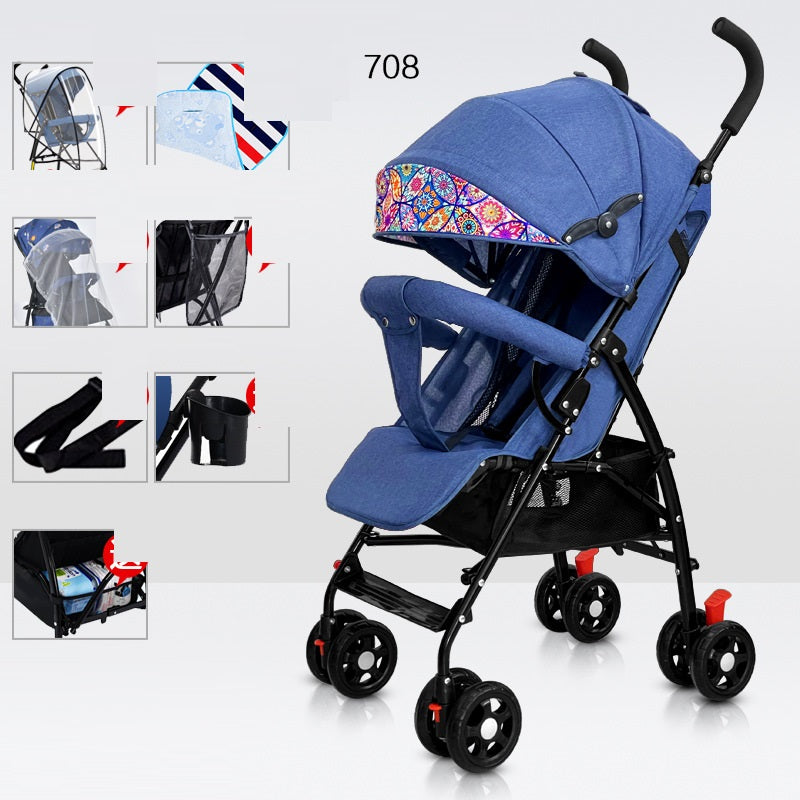 Assieds-toi et couche-toi Bébé Portable Pliant Simple Trolley