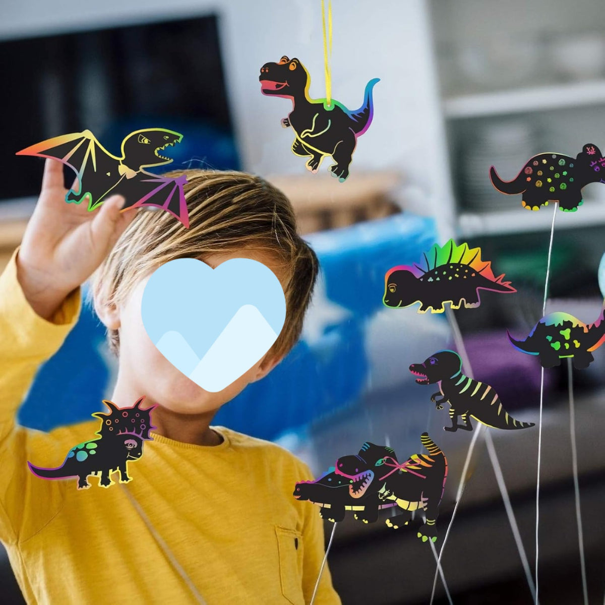Set d'art scratch dinosaure 100 pièces avec 48 feuilles