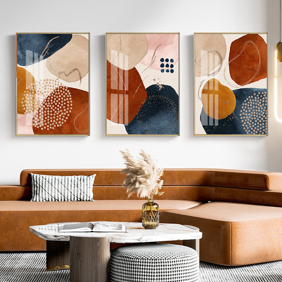 Résumé Aquarelle Formes Géométriques Artwork Toile Peinture Poster