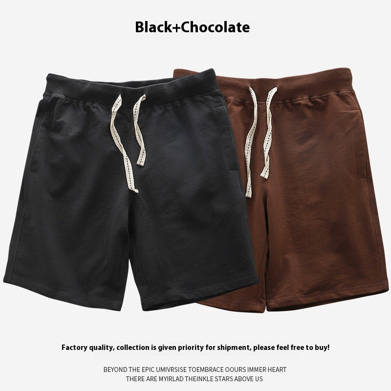 Lose Outer Wear Khaki Solid Color Casual Short homme