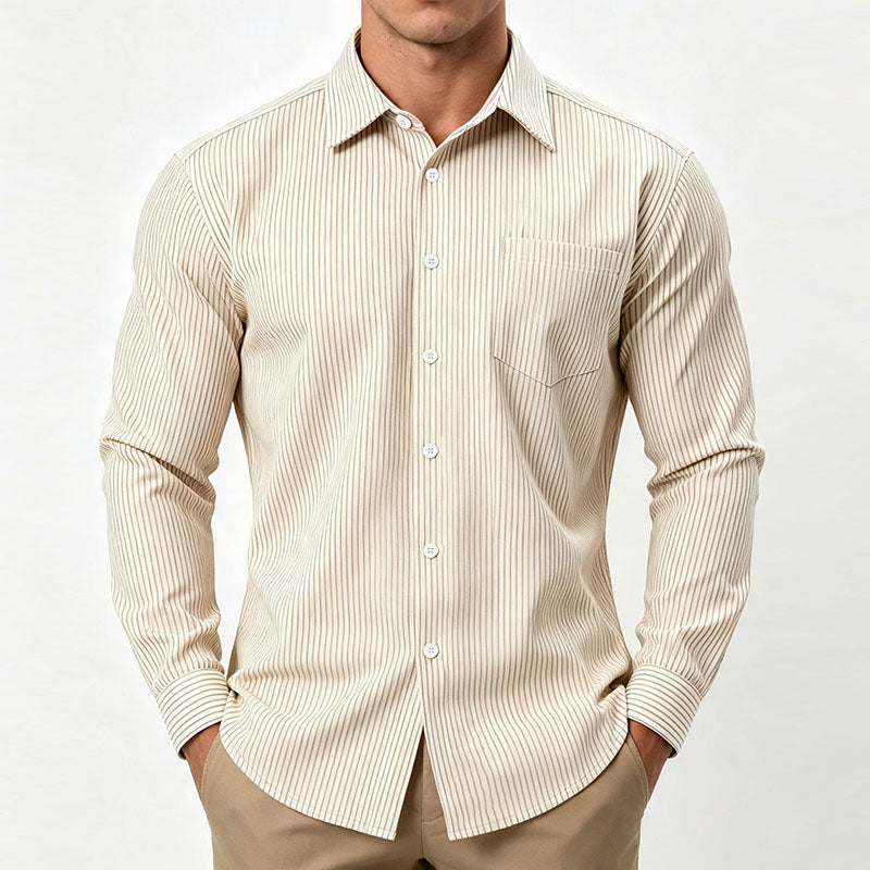 Chemise à laque rayée pour hommes, taille Plus