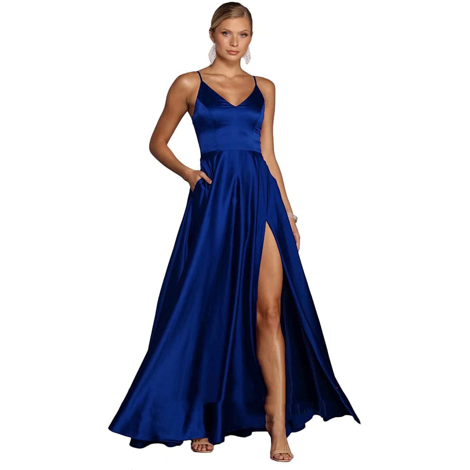 Robe longue de tempérament polyvalent pour femmes