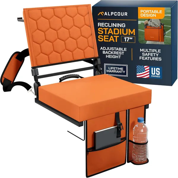 Alpcour pliant siège de stade inclinable avec support arrière pour les bleachers