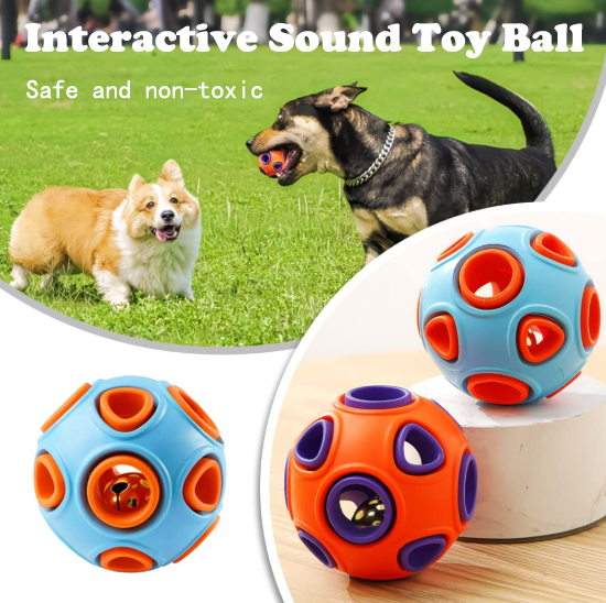 Balle en caoutchouc pour chien avec son Bell