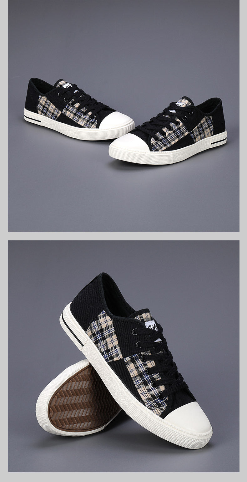 Toile pour hommes Léger Taille Augmenter Pitching Casual Bas haut sneakers Chaussures