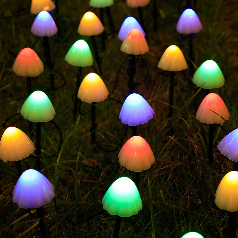 Extérieur Sol solaire Outlet Champignon Led Petites lumières colorées