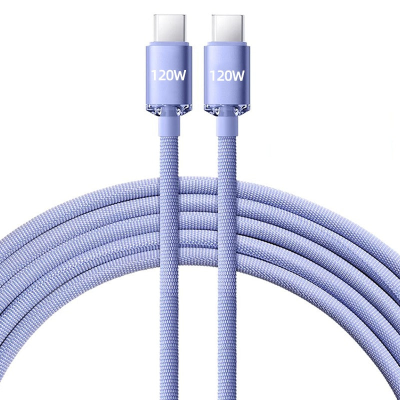 120W Fast Charge 6A Dual USB Type-C Cable