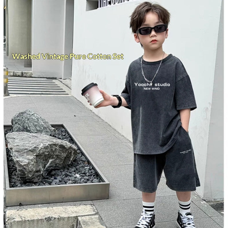 Garçons' Cool et élégant coton deux pièces sport Outfit