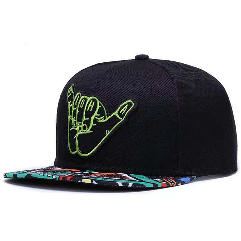 Finger-666 Broded Plat-Brim Casquette de baseball pour hommes et femmes