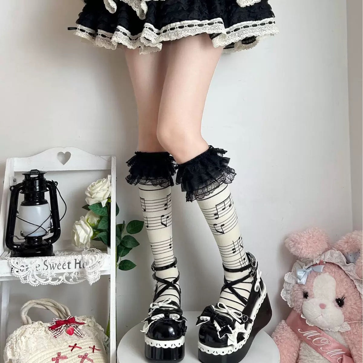 Cute soft long socks for girls