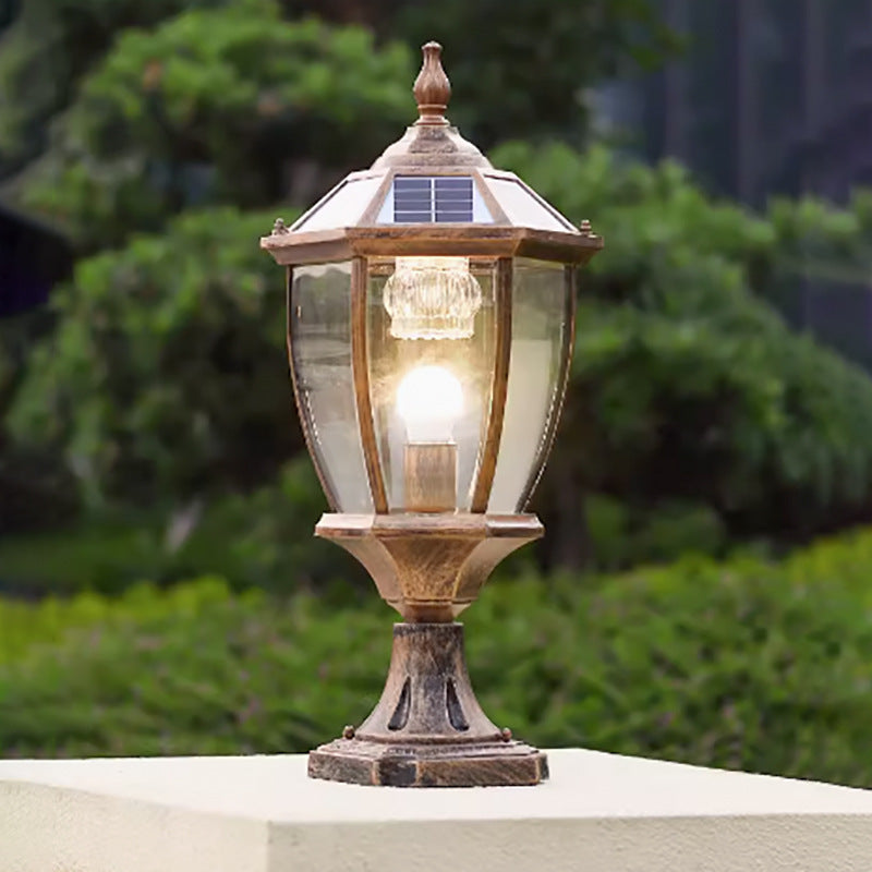 Lampe solaire à pilier extérieur étanche